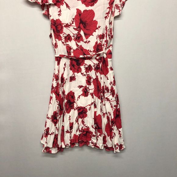 Free People Women Floral Print Ruffled Wrap Dress Size Small B234 -16 - Picture 11 of 12